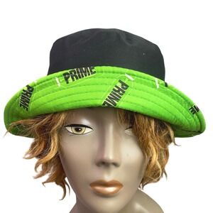 PRIME Bucket‎ Hat Adult Reversible Neon Green Promo Trendy AOP Beachy Streetwear